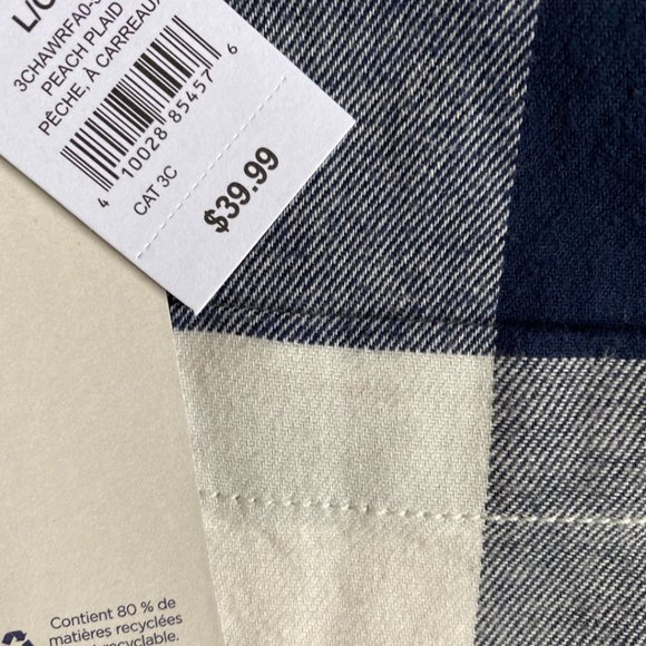 NWT Wind River Peach Plaid Flannel Button Front Shirt - Picture 4 of 7